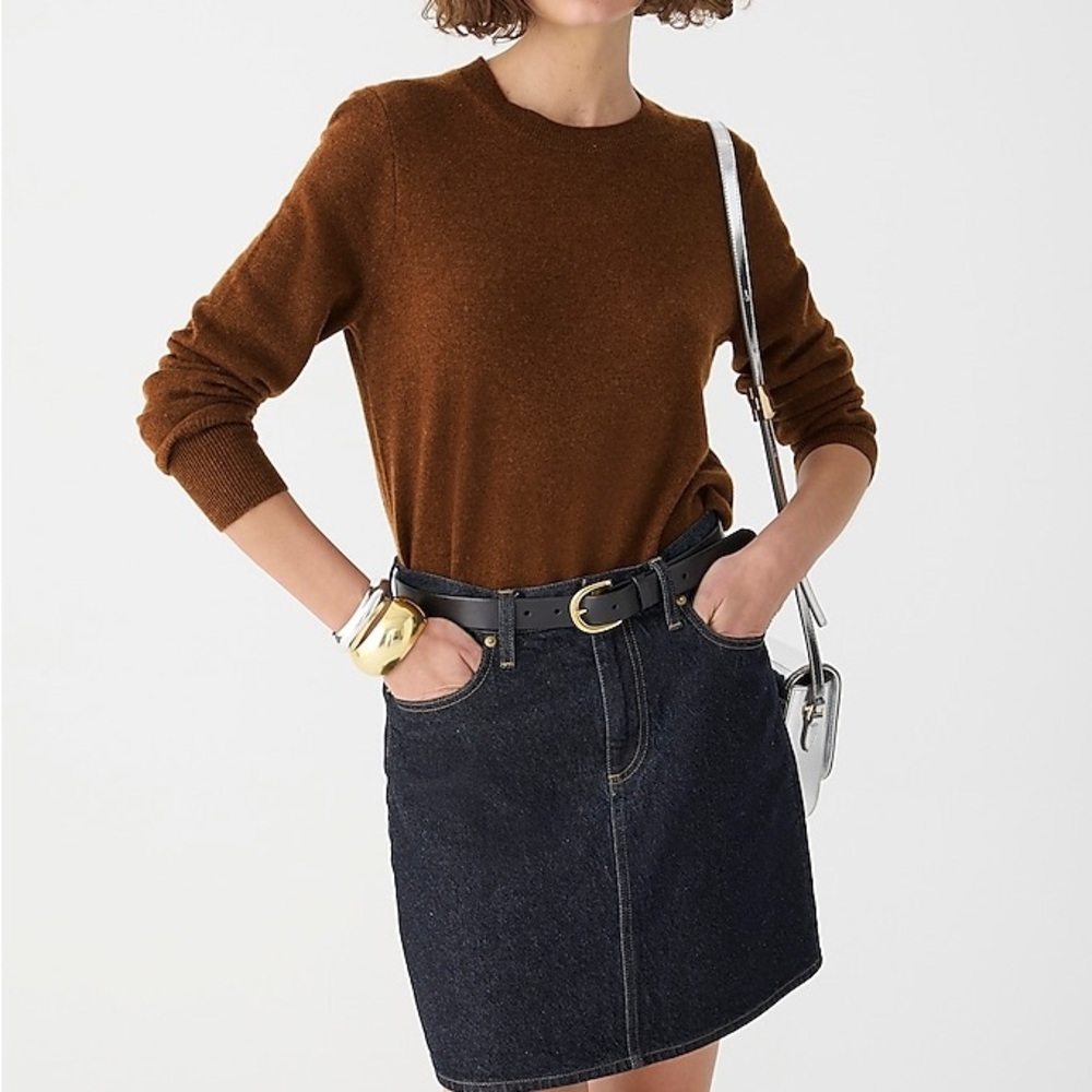 NWT J. Crew Classic Fit Cashmere Sweater in Chocolate Brown